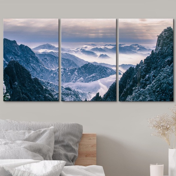 Mountain Landscape Triptych Wall Art